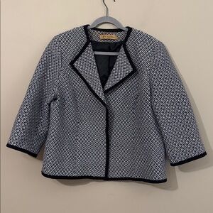 Nipon Boutique Open Front Blazer, Navy blue, size XL